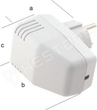 ABS-46 / Tápegység doboz, fali, földeletlen, ABS, szürke (MASZCZYK)