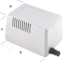 ABS-49B / Tápegység doboz, asztali, ABS, szürke (KM-49B GY / MASZCZYK)