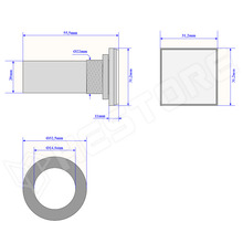 AD16-22FVA-SQUARE-WH / 50...500V AC, 0...100A, LED, Feszültség és áram mérő indikátor árammérő tekerccsel, Fehér