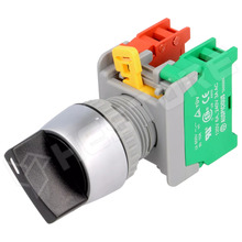 CS22-1-O/C-BK / Kapcsoló, forgó, 22mm, 2 stabil pozíciós, NC + NO, IP65, fekete (CS22-1-O/C BK,1-2 2POSITION / AUSPICIOUS)