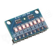 DM41A08-CA-RD / 8 LED-es indikátor modul, piros, közös anód