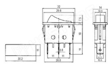 GK-51 I-O-II / Kapcsoló, billenő, 3pólusú, 3 pin, (ON)-OFF-(ON)