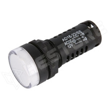 AD16-22SS-ACDC12 / Ellenőrző lámpa, domború, kiálló, 12V AC/DC, 16mm, zöld, piros