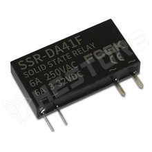 SSR-DA41F / Szilárdtest relé (SSR), 1 csatornás egyenáramú, 6A, 3...32V DC, 250V AC, azonnali kapcsolás, THT (SSR-DA41F)