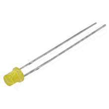 EVL-30FD-YE / LED, 3mm, lapos, diffúz, sárga