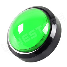 DOME-BTN-100-GN / Nyomógomb, Dóm, 100mm, LED világítás, 12V DC, műanyag, zöld