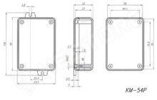 ABS54P / Műszerdoboz, ABS, (32×63×90) (MASZCZYK)