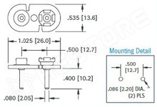 KEYS-968 (6F22) / Elemcsatlakozó 9V-os elemre (Keystone)
