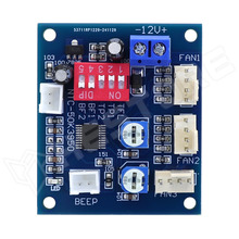 12VFAN-PWM-3CH / 12VDC ventillátor szabályzó modul, 3 kimenet, hőmérséklet érzékelővel, alarm buzzerrel