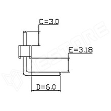 ZL211-40KG-S / Tüskesor, 90°, tördelhető, 40 pin, U tipus (DS1022-1*40RUF11 / CONNFLY)