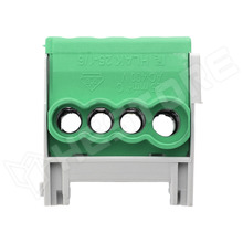 HLAK 25-1/6-GN / Főáramköri leágazó sorkapocs, 2 x 25mm2 / 6 x 16mm2, zöld (Pollmann)