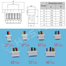 SHR-5-CABLE / Szerelt csatlakozó, JST SH-1mm, 5p, 100mm, AWG28