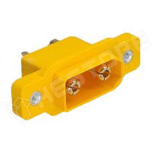 XT90NE-M-CF / DC tápcsatlakozó M2.5-ös anyával, XT90NE, apa, forrasztható, 40A
