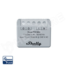 SHELLY-WAVEPM-MINI / Shelly Qubino Wave PM MINI egy áramkörös, fogyasztásmérős okosrelé, Z-Wave protokoll kompatibilis (FG3800235269152 / SHELLY)