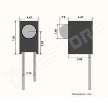 GH-3MM-1-GN / LED foglalat, 90°, 3mm LED-el, zöld (GH-3MM1SUG/S530-Z)