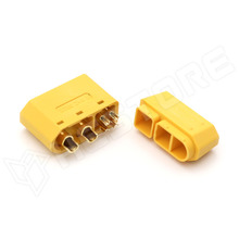 XT60-2+4-M / DC tápcsatlakozó, XT60, 2+4pin, apa, lengő (AMASS)