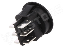 MR3-230-R6-BBNWC / Kapcsoló, ROCKER, DP3T, 10A (MR3-230-R6-BBNWC / CANAL ELECTRONIC)