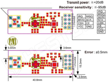 NRF-8PA-LNA / nRF24L01+PA+LNA modul külső antennával 2.4GHz (>1km)