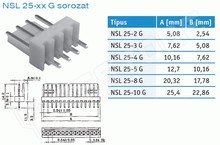 NSL25-5G / Csatlakozó (papa, 5P, NYÁK, egyenes) (NINIGI)