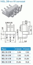 NSL39-4W / Csatlakozó (papa, 4P, NYÁK, 90°) (NINIGI)