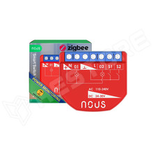 NOUS-B3Z-2PM-TUYA-ZB / Nous B3Z okos Tuya Zigbee mini fogyasztásmérős kapcsolórelé modul, kapcsolóbemenettel, 2 áramkörös (NOUS B3Z / NOUS)