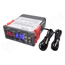 STC-3008-220VAC / Kettős termosztát, 220V AC, relé kontakt kimenet, 10A, 240VAC