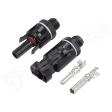 DS1162-01-AV6B12 / Szolár csatlakozópár, aljzat és dugó, apa + anya, 30A, 1kV, IP67, érintkezőkkel (DS1162-01-AV6B12 / CONNFLY)