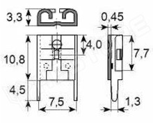 PCFS3867F.68 / 6,3mm saru, anya, THT, ónozott sárgaréz (VOGT)