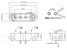 MGNTCON280-PAIR-2P / Mágneses csatlakozó pár, 2 pólusú pogo pin, 2.8mm