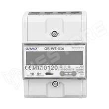 OR-WE-516 / 3 fázisú fogyasztásmérő, IP20, RS485 MODBUS RTU, DIN sínes, max. 80A (OR-WE-516 / ORNO)