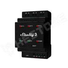 SHELLY-PRO3 / Shelly PRO 3 - három áramkörös WiFi + Ethernet + Bluetooth okosrelé, kapcsolóbemenettel, DIN-sínre szerelhető (FG3800235268094 / SHELLY)