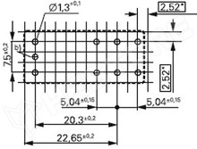 RT424110 / Relé, DPDT, 110V DC, 8 A / 250 VAC, 8 A / 30 VDC, 8A / 250V AC, 8A / 30V DC, Pinek száma: 8 (7-1393243-5 / TE Connectivity)