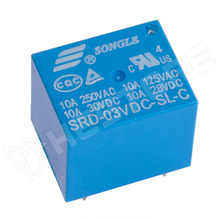 SRD-03VDC-SL-C / Relé, SPDT, 3V DC, 10A / 250V AC, 10A / 30V DC (SONGLE)