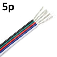 AWG22-5C-RGBW / Szalagkábel, 5 erű, RGBW LED szalaghoz, 22AWG / 0.34mm², 3A