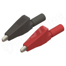 CT3762 / Krokodilcsipesz, 10A, fogási tartomány: max.7.9mm, fekete, piros (CT3762 / CAL TEST)