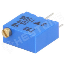 T93YB205KT20 / Trimmer potenciométer, beépíthető, többfordulatú, többfordulatú, 2MΩ, 500mW (T93YB205KT20 / VISHAY)