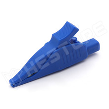 AC432-BL / Aligátor csipesz, 4mm-es banán aljzattal, CATIII, 1000V, 32A, kék
