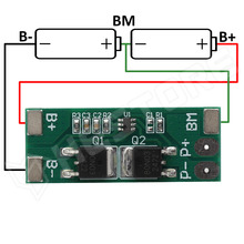 HX-2S-D01-LiFePO4 / BMS modul, 2S, 6.4V, 8A, Li-FePO4