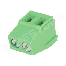 KF128-5.08-2P / PCB sorkapocs, 90 fokos, 5.08mm, 2 pólusú, zöld