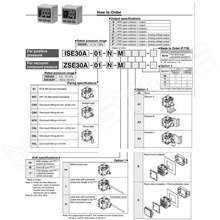 ISE30A-01-N-L / Két kijelzős digitális nyomásmérő, pneumatikus, nyomáskapcsoló, NPN, –0.100 ~ +1.000 MPa (ISE30A-01-N-L)