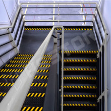 H11087B / Ragasztószalag - csúszásmentes - 5 m x 25 mm - sárga / fekete (11087B / HANDY)