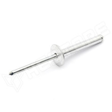 ASOL4832 / Popszegecs, széles, nyitott, acél, alumínium, Ø4.8mm, 32mm, ezüst