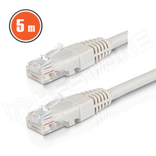 H20345 / Patch kábel, UTP, CAT6, sodrat, CCA, PVC, szürke, 5m, RJ45 dugó (20345 / DELIGHT)