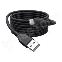AK-300340-010-S / Kábel, USB-A - USB-C dugó, USB 2.0, 1m, fekete (AK-300340-010-S / DIGITUS)