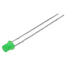 EVL-30FD-GN / LED, 3mm, lapos, diffúz, zöld