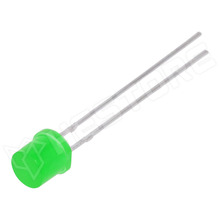 EVL-50FD-GN / LED, 5mm, lapos, diffúz, zöld