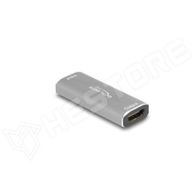 HDMI-REPEATER-11506 / HDMI repeater, HDMI aljzat - HDMI aljzat, USB C aljzat, kétoldalas, fém, 20m hatótáv, szürke (11506 / DELOCK)