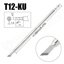 T12-KU / Pákahegy, penge alakú, 3mm, T12 és 936 típusú forrasztópákához