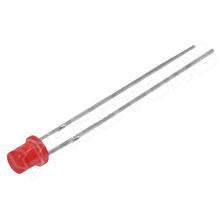 EVL-30FD-RD / LED, 3mm, lapos, diffúz, piros