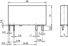 HF41F/024-HS / Relé, SPST-NO, 24V DC, 6A / 250V AC, 6A / 30V DC (HF41F/24-HS / HONGFA RELAY)